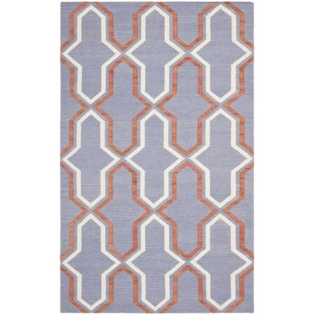 Safavieh Dhurries Hand Woven Flat Weave Rectangle Rug- Purple - Multi- 5 X 8 Ft. DHU559A-5